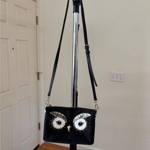 Kate Spade Black and White Owl Crossbody Bag